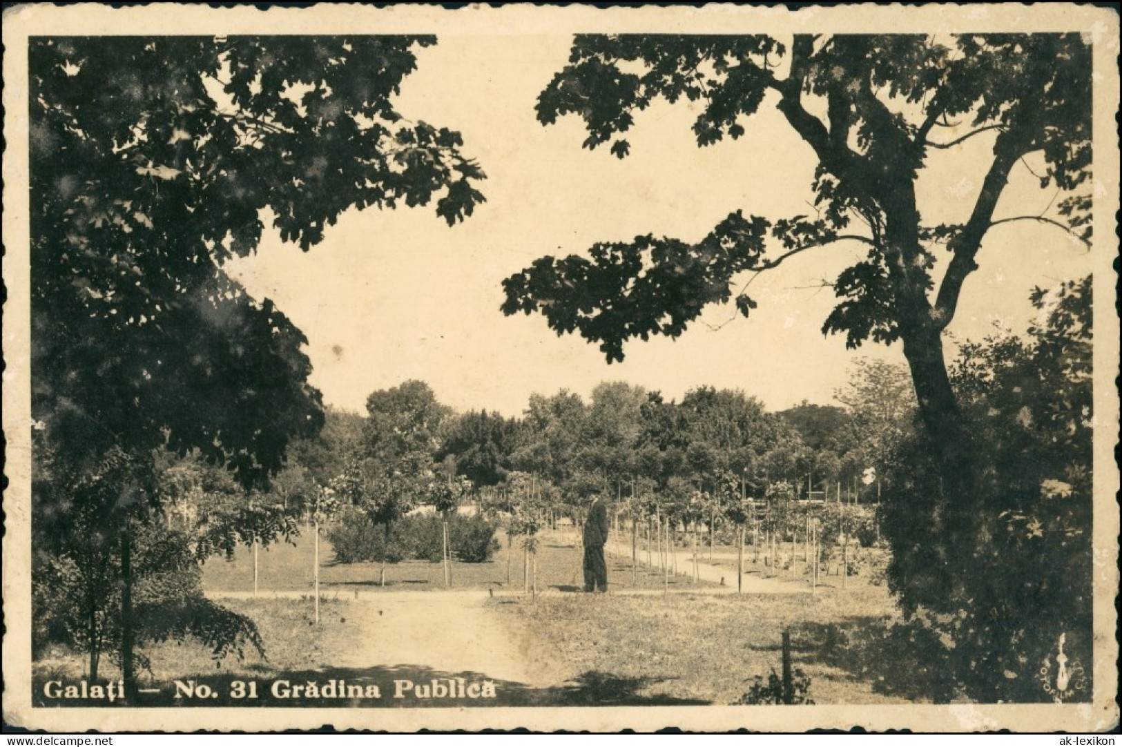 Postcard Galatz Galaţi Gradina Publica 1938 - Romania