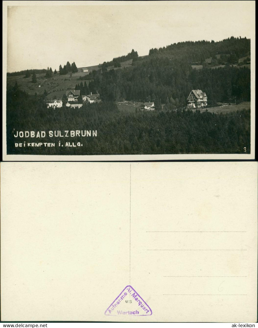 Ansichtskarte Sulzberg (Landkreis Oberallgäu) Stadtpartie 1927 - Other & Unclassified