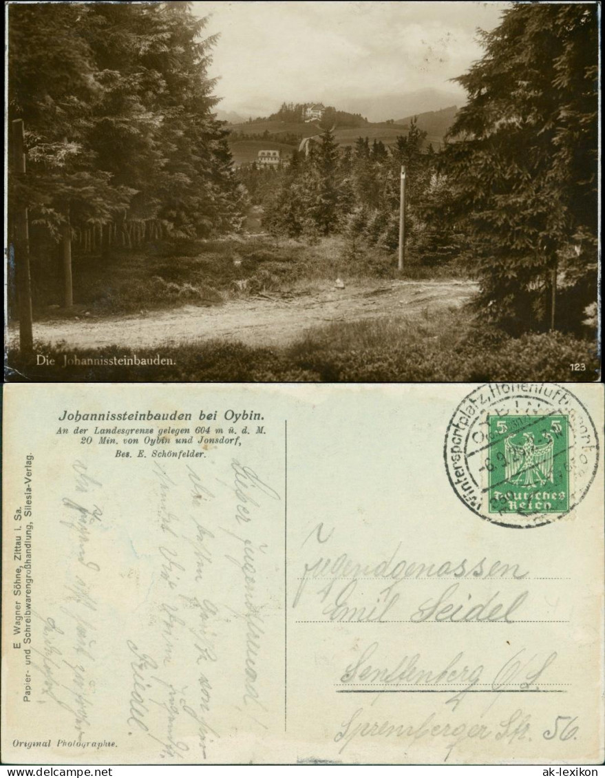 Ansichtskarte Oybin Johannisbauden 1926 - Oybin