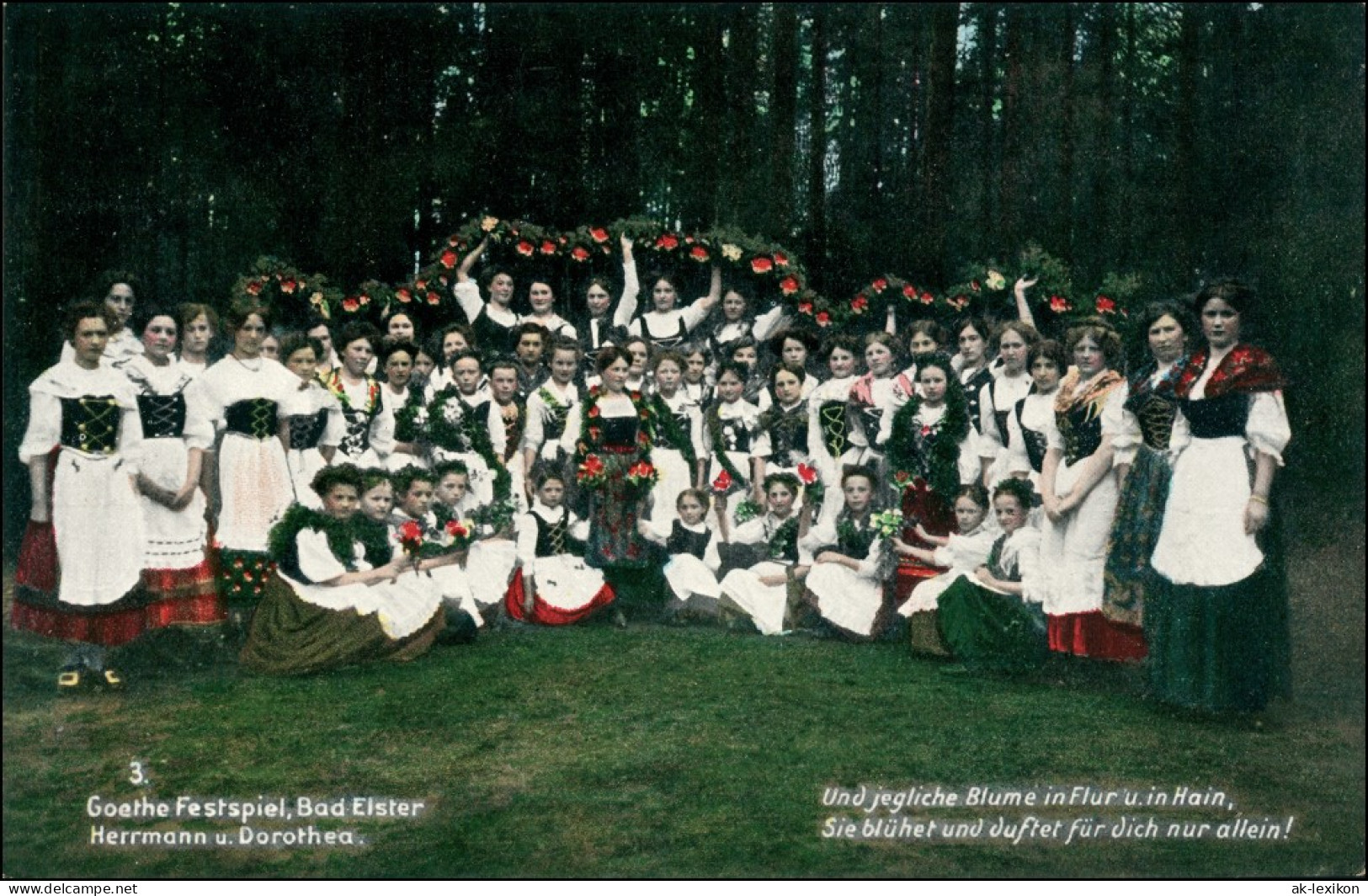 Ansichtskarte Bad Elster Goethe Festspiele - Trachten - Mädchen 1913 - Bad Elster