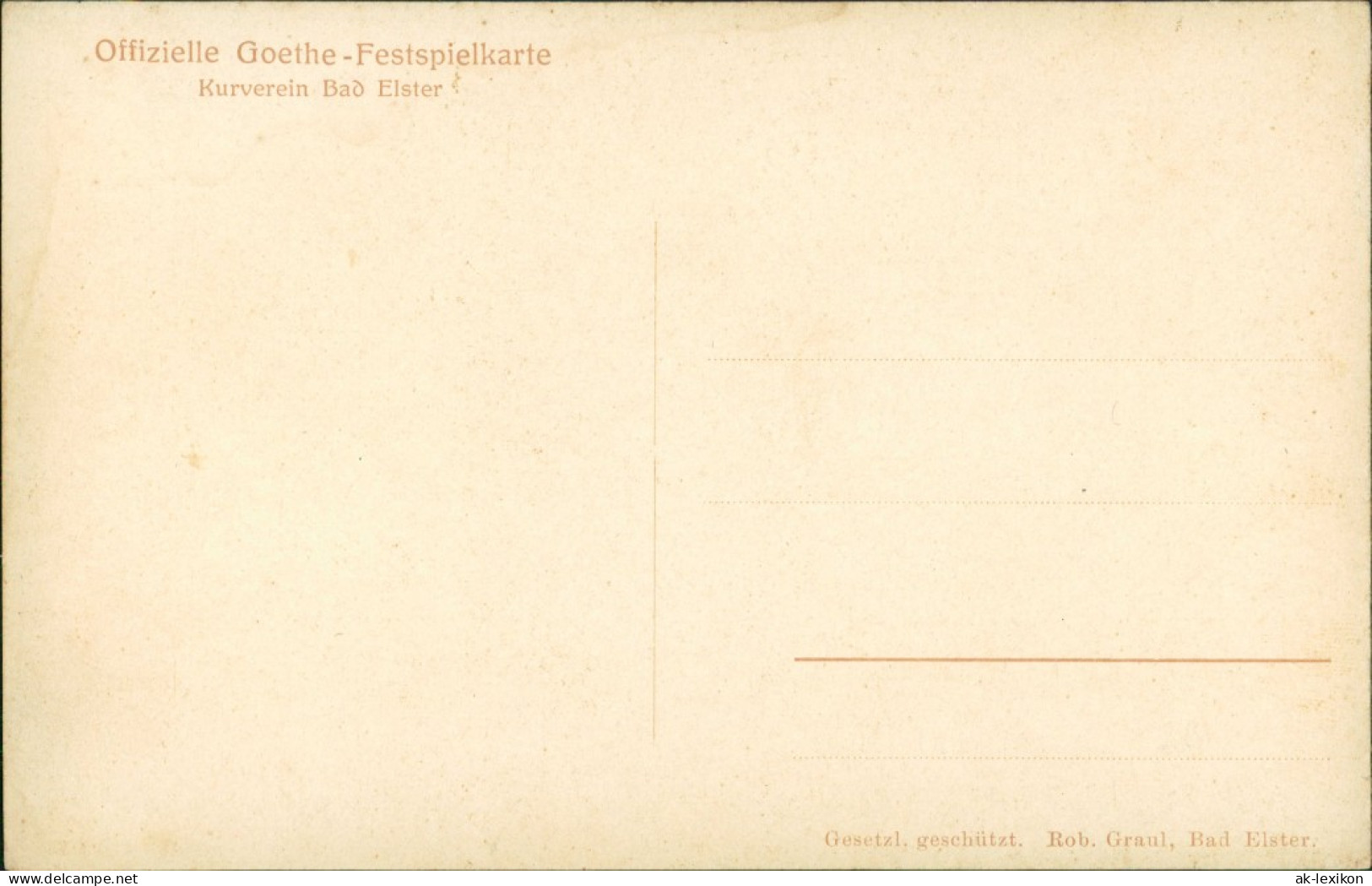 Ansichtskarte Bad Elster Goethe Festspiele, Emigranten Lager 1913 - Bad Elster