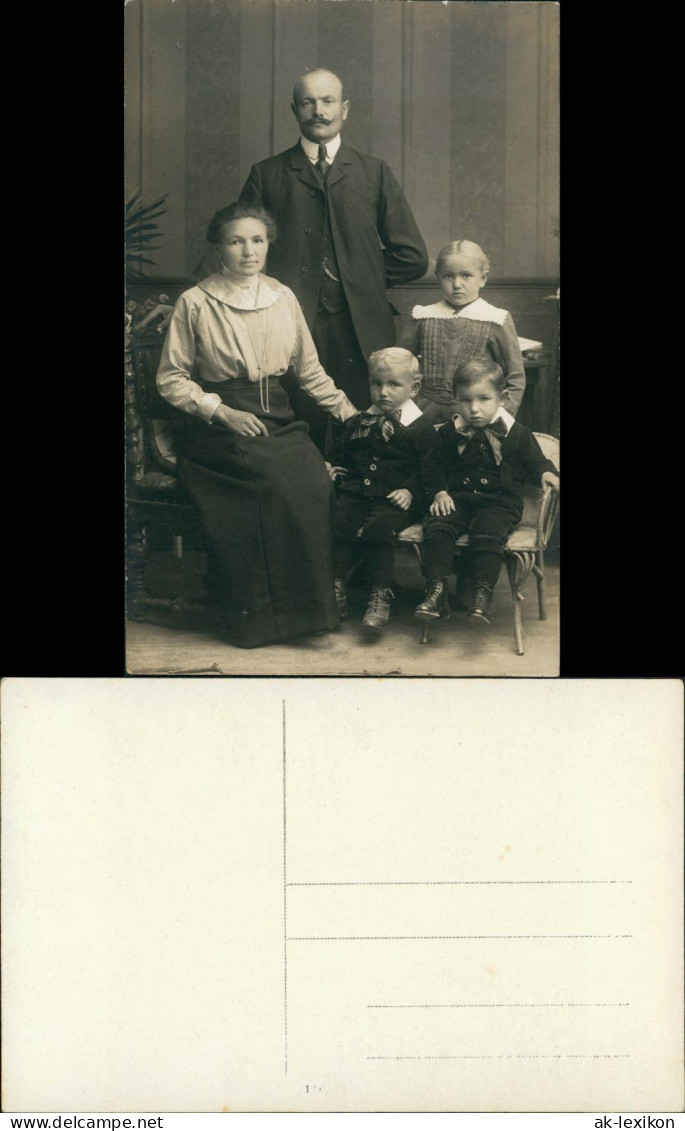 Fotokunst Familien Porträt Foto Gruppenfoto, Kinder, Children 1920 Privatfoto - Ritratti