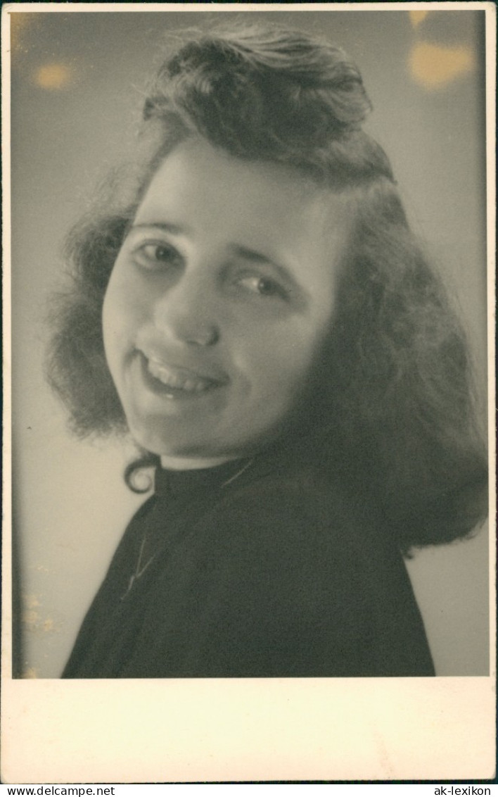 Frau Frauen Porträt Foto (Atelier Schenker WIEN) 1940 Privatfoto - Personen