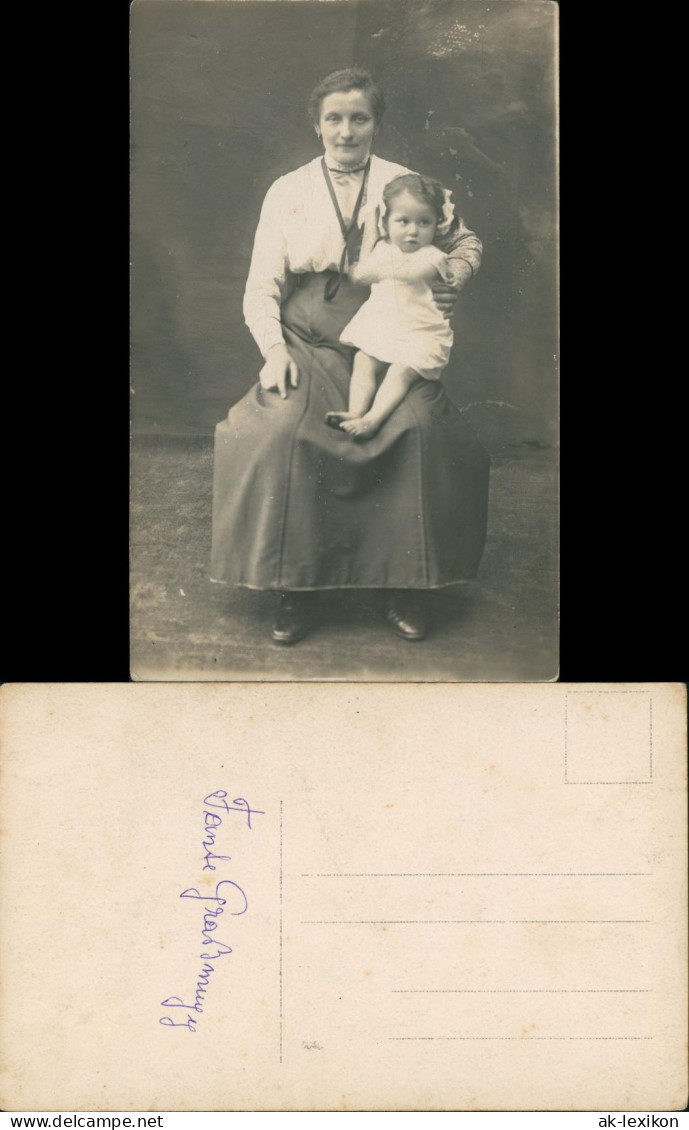 Fotokunst Fotomontage Frau Mit Kind Mädchen Posierend 1910 Privatfoto - Abbildungen