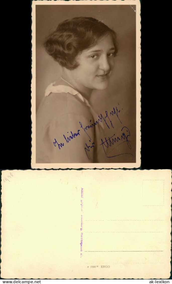 Foto  Frauen Porträt Frau (Atelier-Foto, Judenburg) 1930 Privatfoto - Personnages
