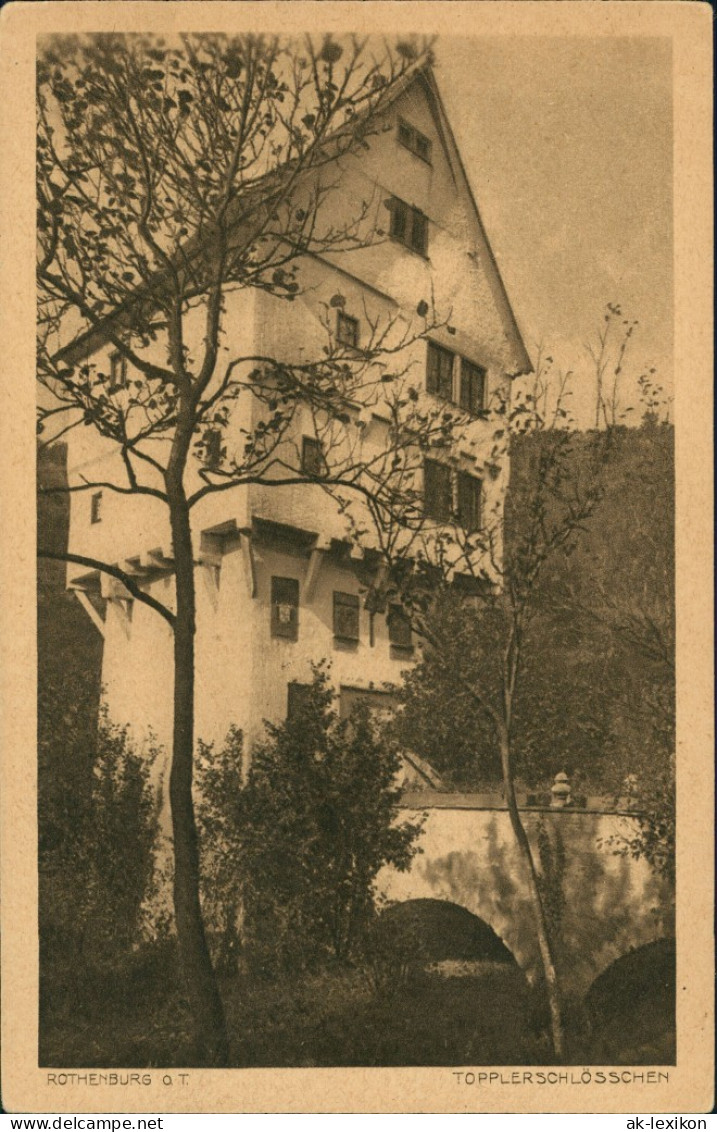 Rothenburg Ob Der Tauber  Schlösschen Topplerschlösschen Stadtteilansicht 1925 - Rothenburg O. D. Tauber