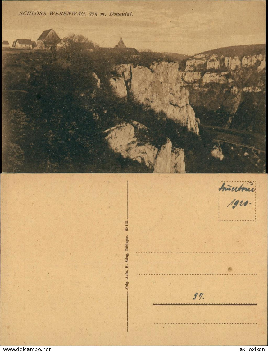 Ansichtskarte Beuron Schloss Werenwag Donautal Donau 775 Meter Hoch 1920 - Autres & Non Classés