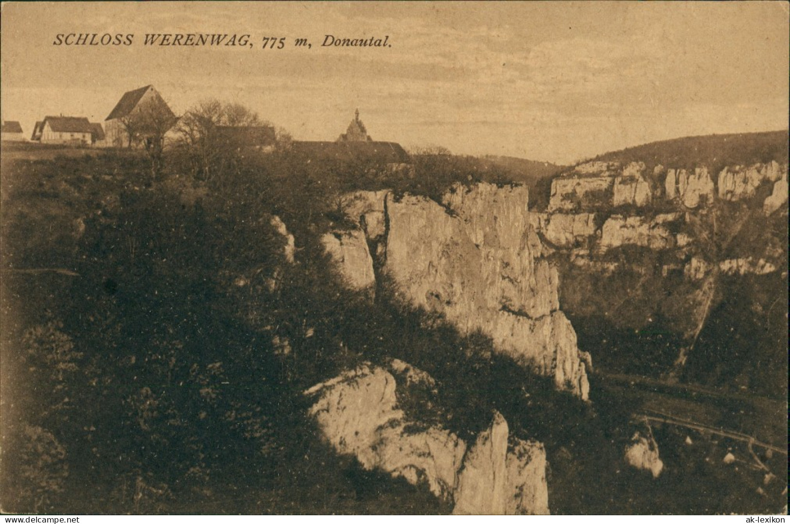 Ansichtskarte Beuron Schloss Werenwag Donautal Donau 775 Meter Hoch 1920 - Autres & Non Classés