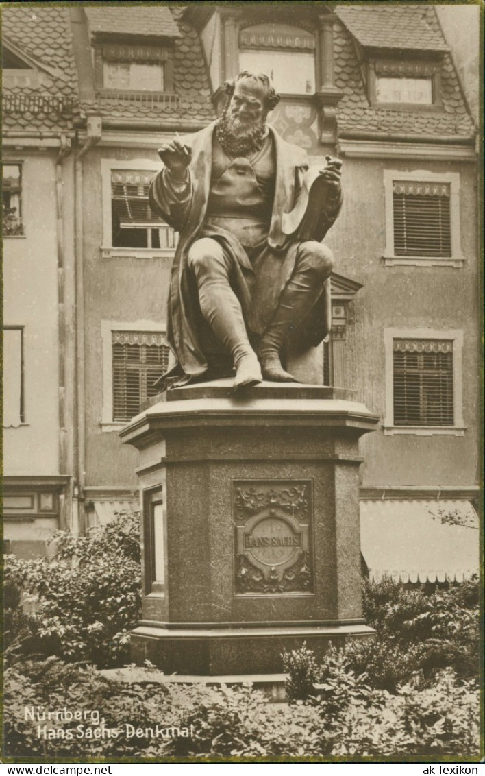 Nürnberg Stadtteilansicht Hans Sachs Denkmal Bromsilber-Karte 1920 - Nuernberg