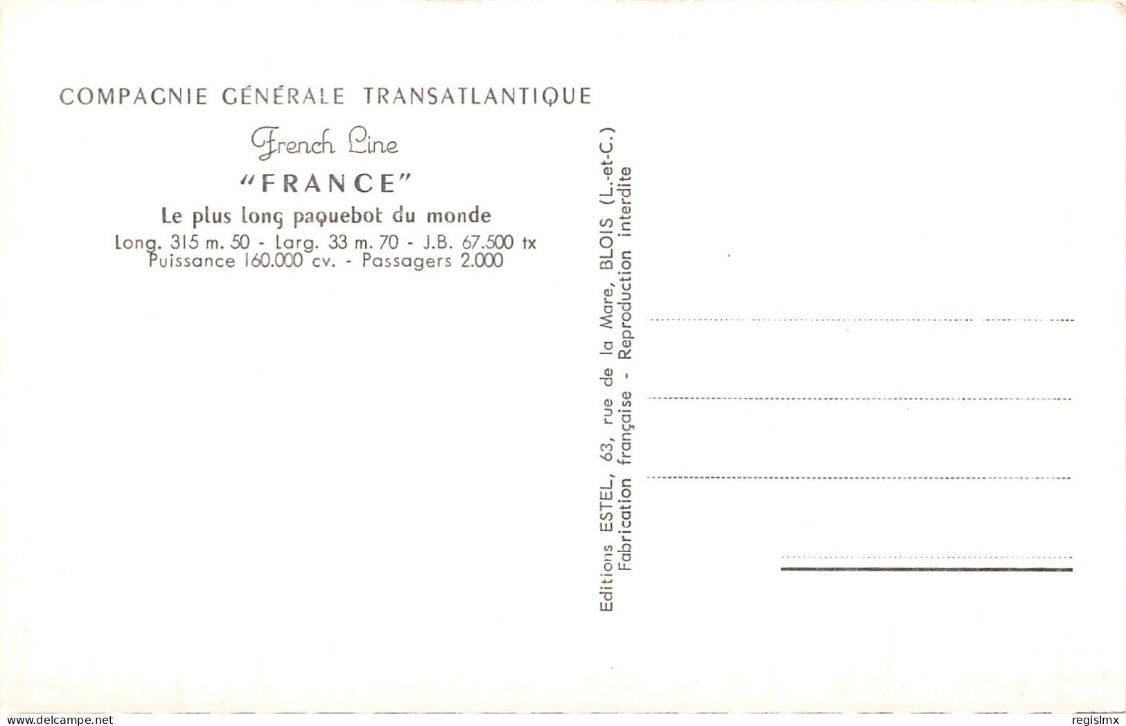 76-LE HAVRE-PAQUEBOT France-N°355-G/0161 - Unclassified