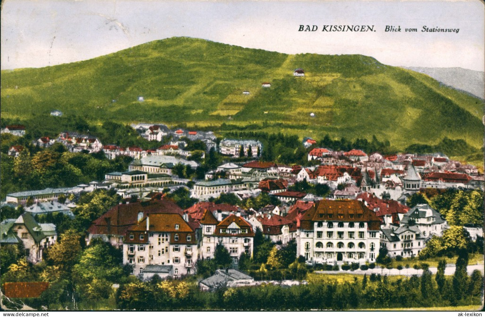 Bad Kissingen Panorama-Ansicht Häuser Blick Vom Stationsweg 1925 - Bad Kissingen