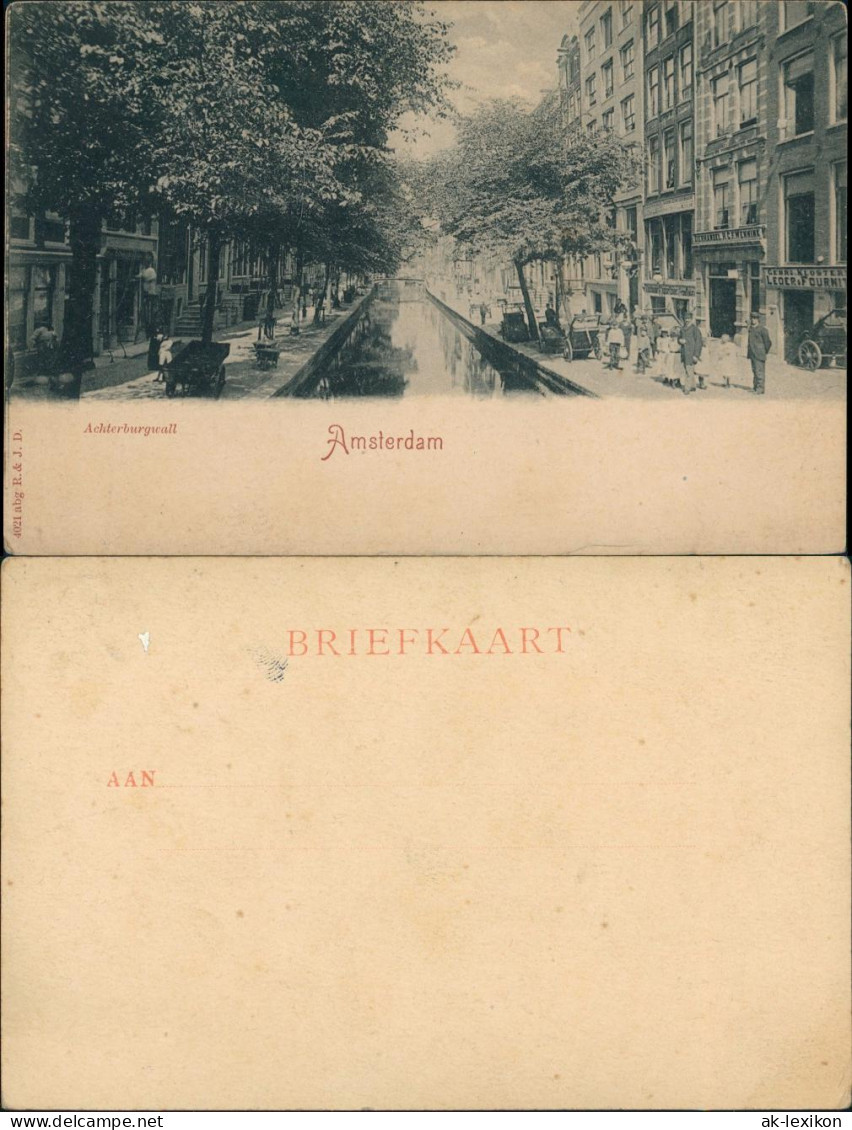 Postkaart Amsterdam Amsterdam Achterburgwall - Geschäfte 1908 - Amsterdam