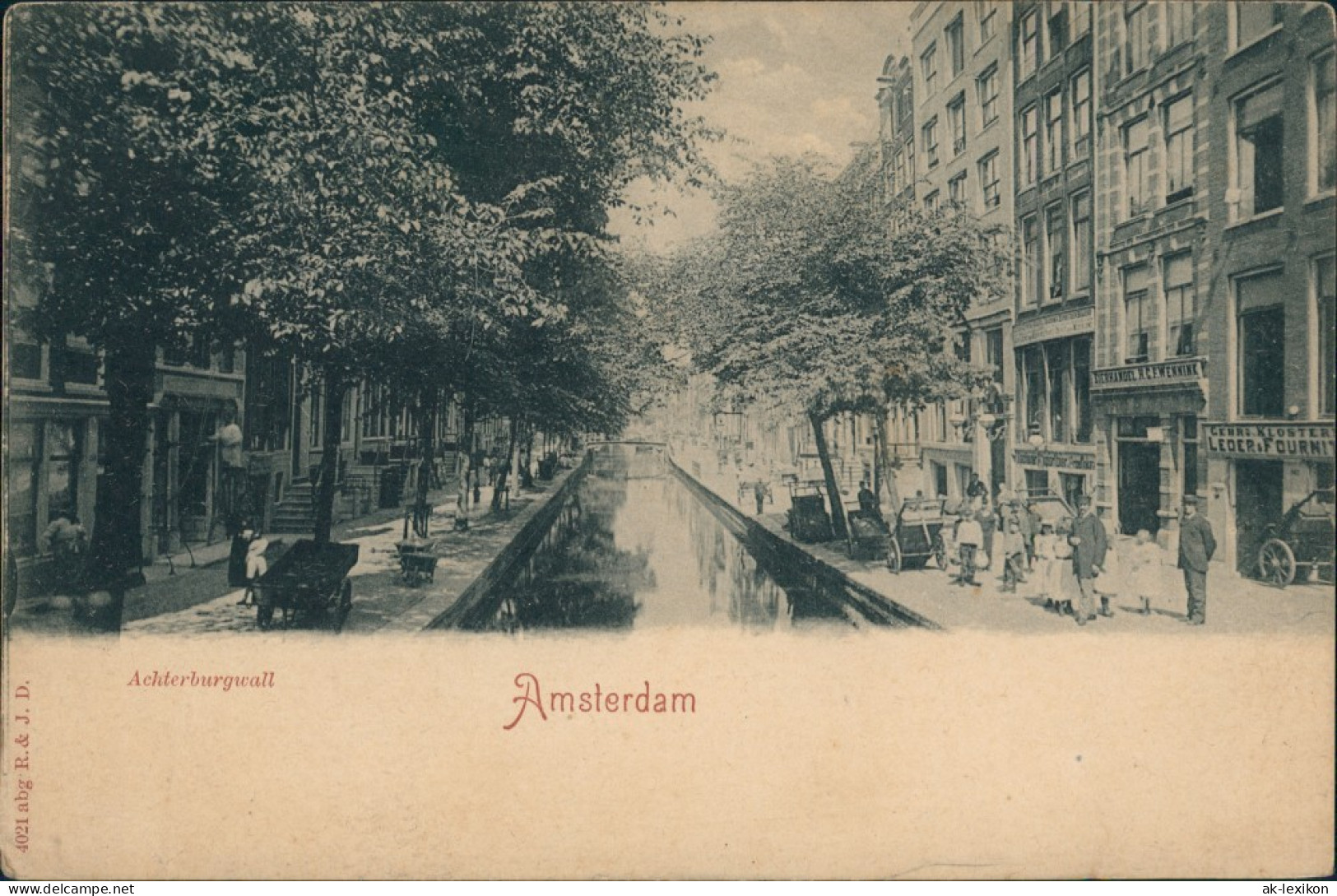 Postkaart Amsterdam Amsterdam Achterburgwall - Geschäfte 1908 - Amsterdam