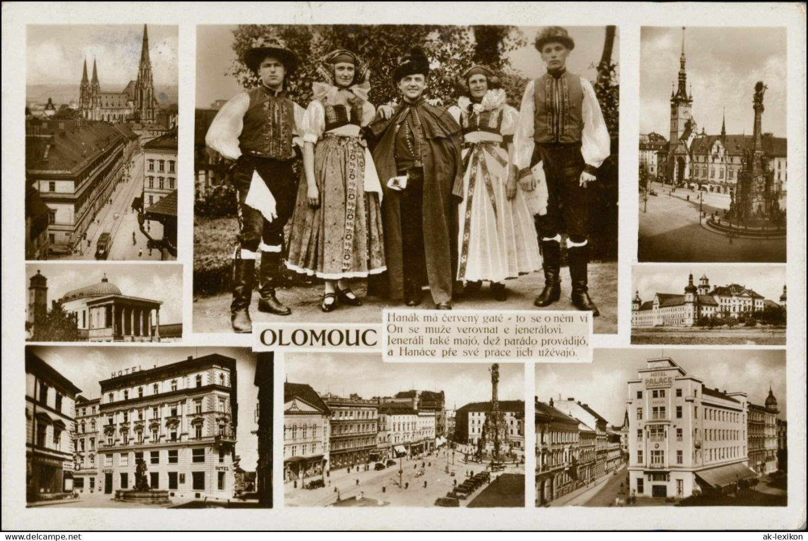 Postcard Olmütz Olomouc MB Straßen, Trachten 1934 - Czech Republic