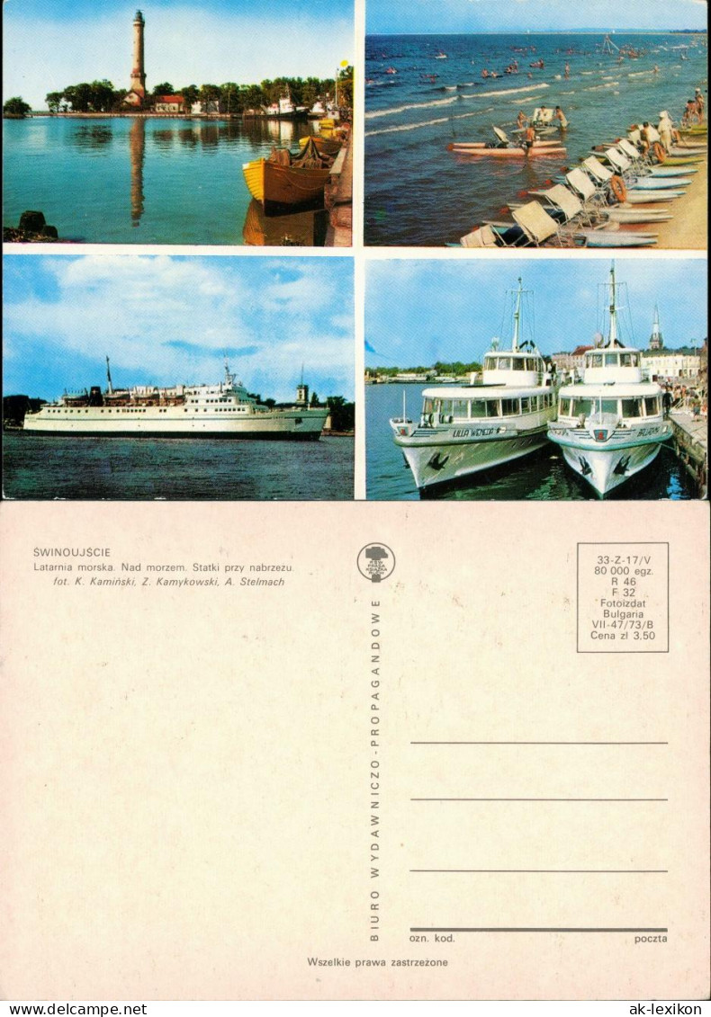 Swinemünde Świnoujście MB: Schiffe, Leuchtturm Und Strand 1965 - Pommern