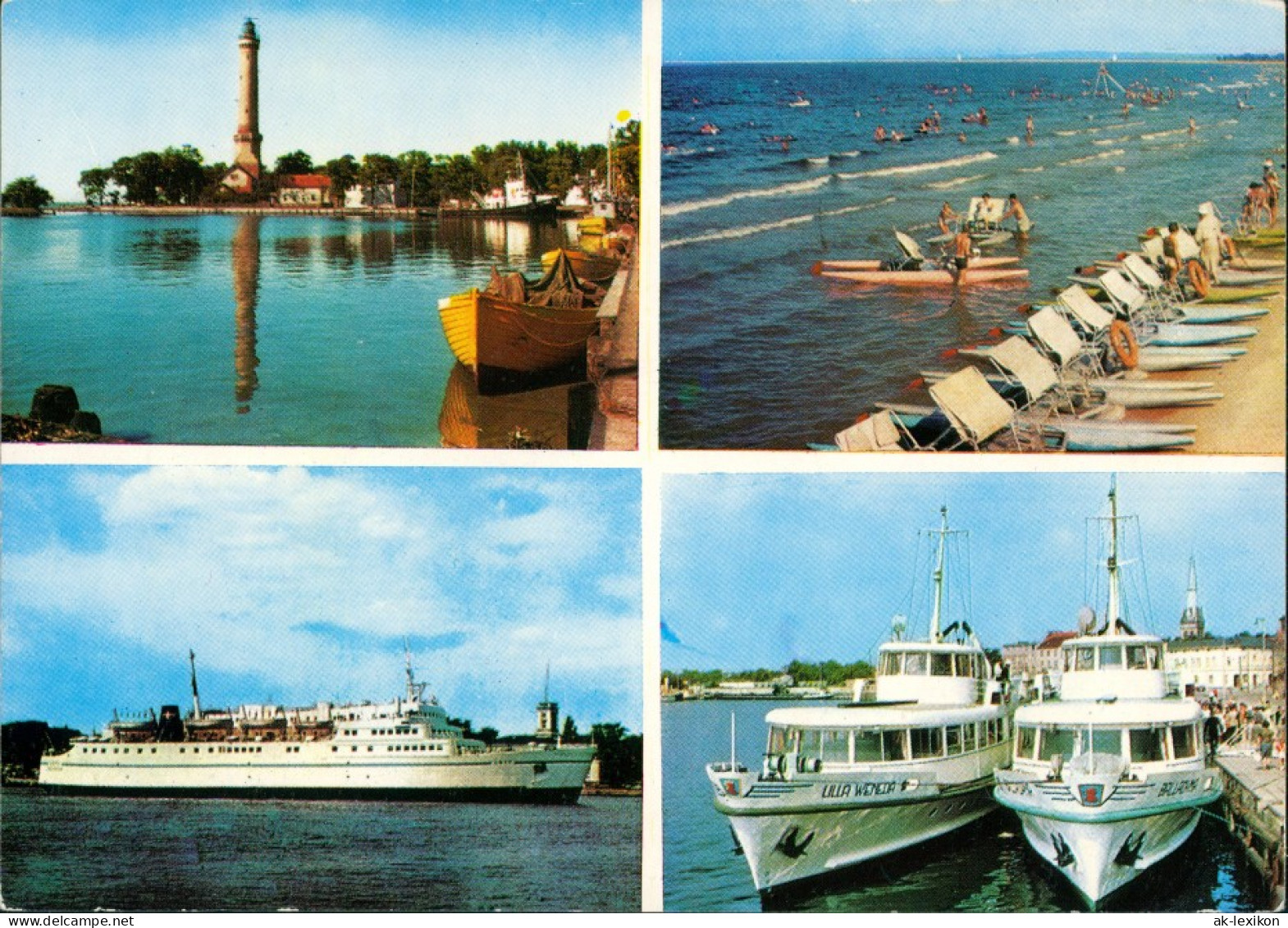 Swinemünde Świnoujście MB: Schiffe, Leuchtturm Und Strand 1965 - Pommern