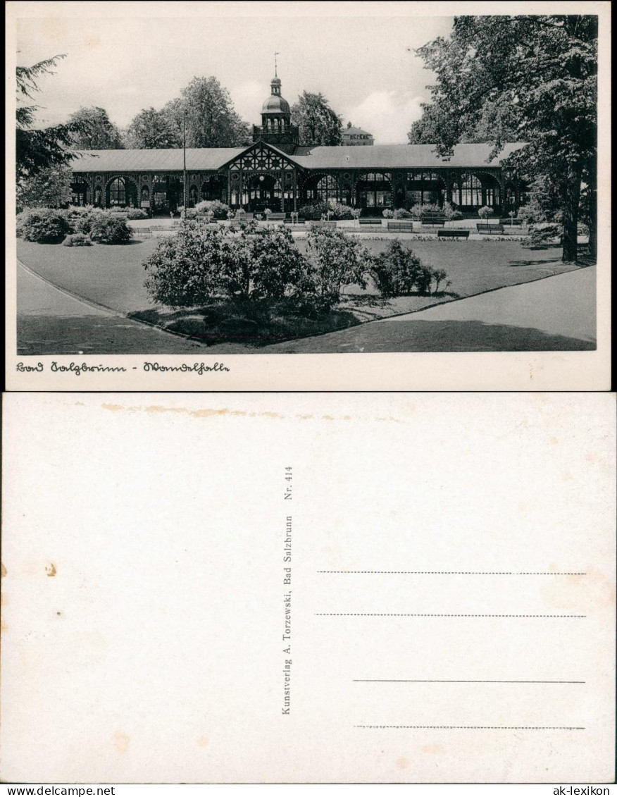 Postcard Bad Salzbrunn Szczawno-Zdrój Wandelhalle 1936 - Schlesien