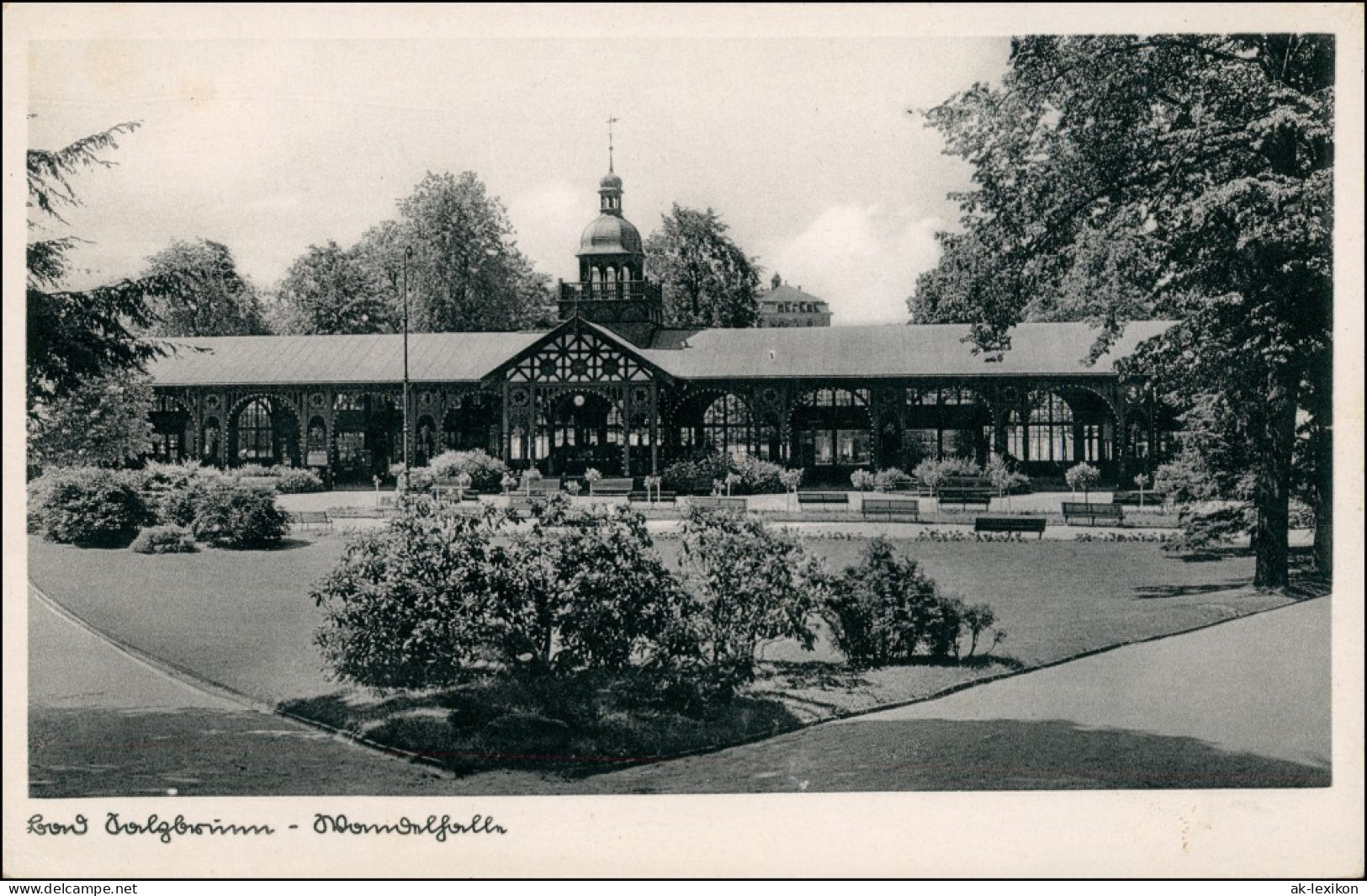 Postcard Bad Salzbrunn Szczawno-Zdrój Wandelhalle 1936 - Schlesien