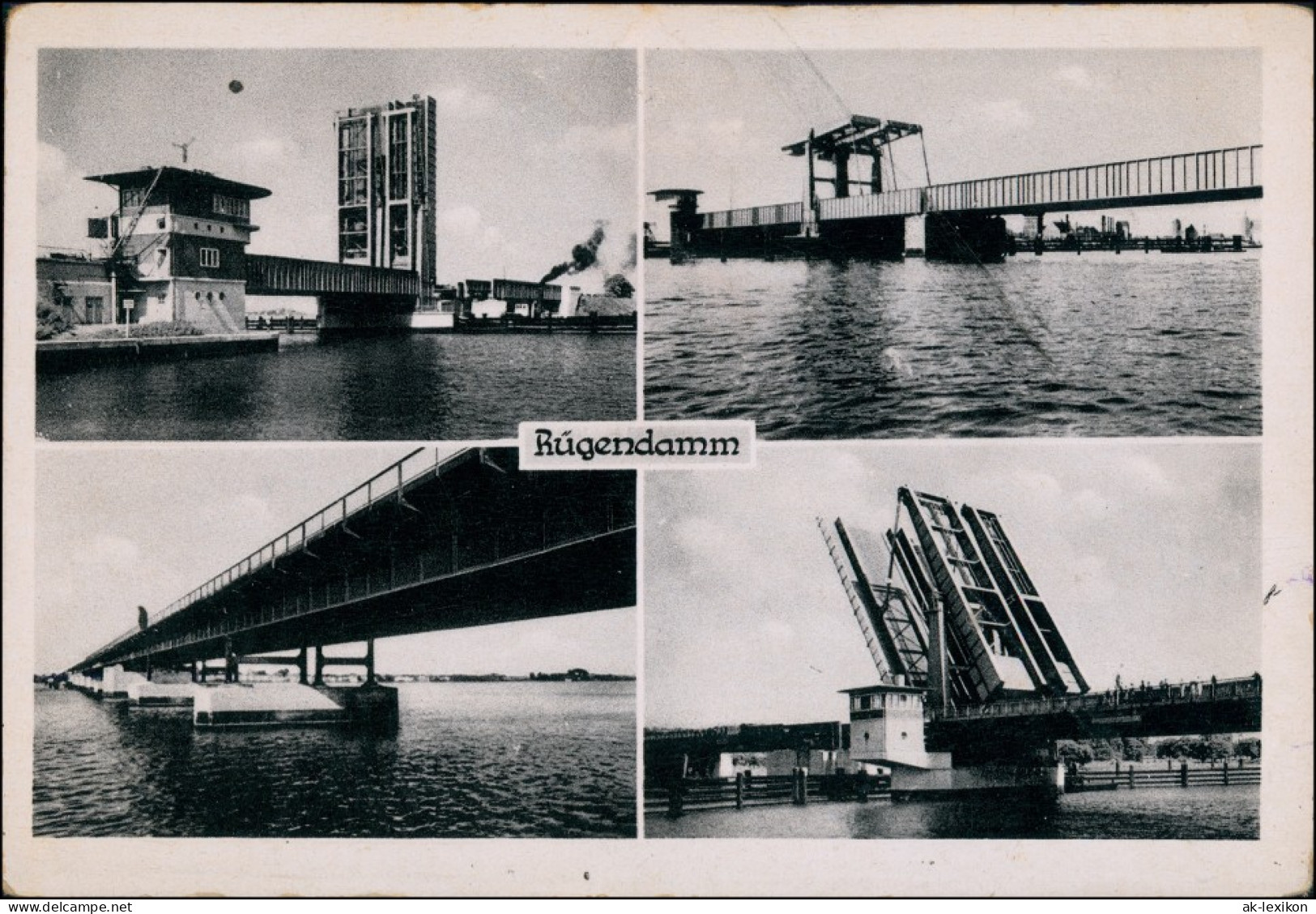 Ansichtskarte Stralsund 4 Bild: Brücke 1938 - Stralsund