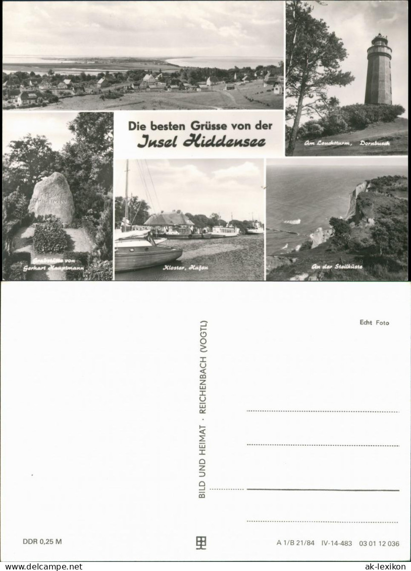 Hiddensee Hiddensjö, Hiddensöe DDR Mehrbild-AK Leuchtturm, Panorama Uvm. 1984 - Hiddensee