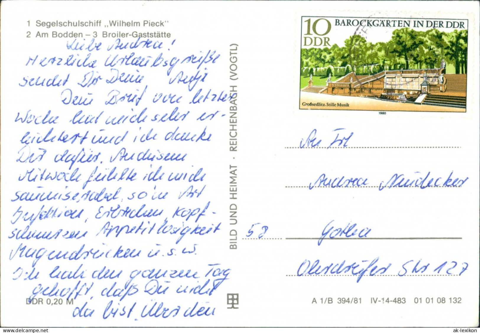 Graal-Müritz DDR Mehrbild Segelschiff Wilhelm Pieck, Broiler-Gaststätte   1981 - Graal-Müritz
