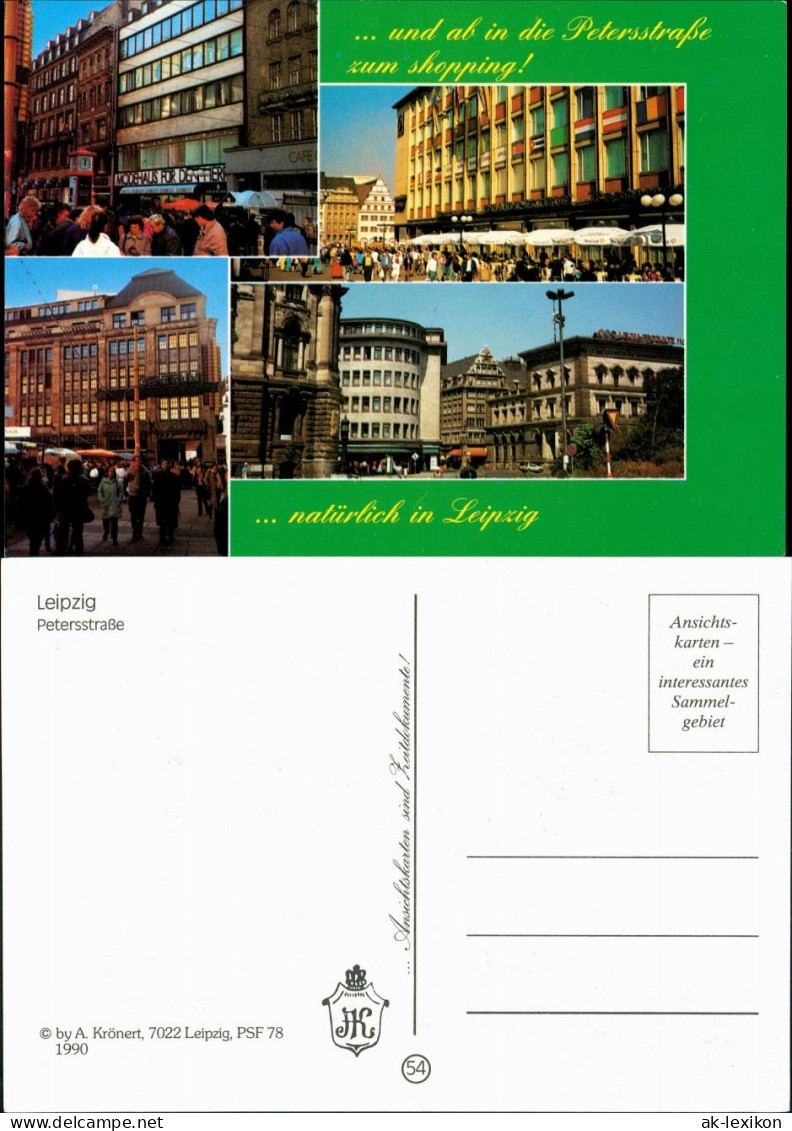 Ansichtskarte Leipzig Petersstrasse Mehrbild-AK Shopping Street Views 1990 - Leipzig