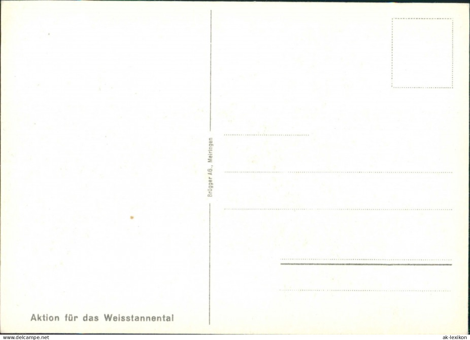 Ansichtskarte .Schweiz Aktion Für Das Weisstannental Scherzkarte Kreuz 1965 - Other & Unclassified