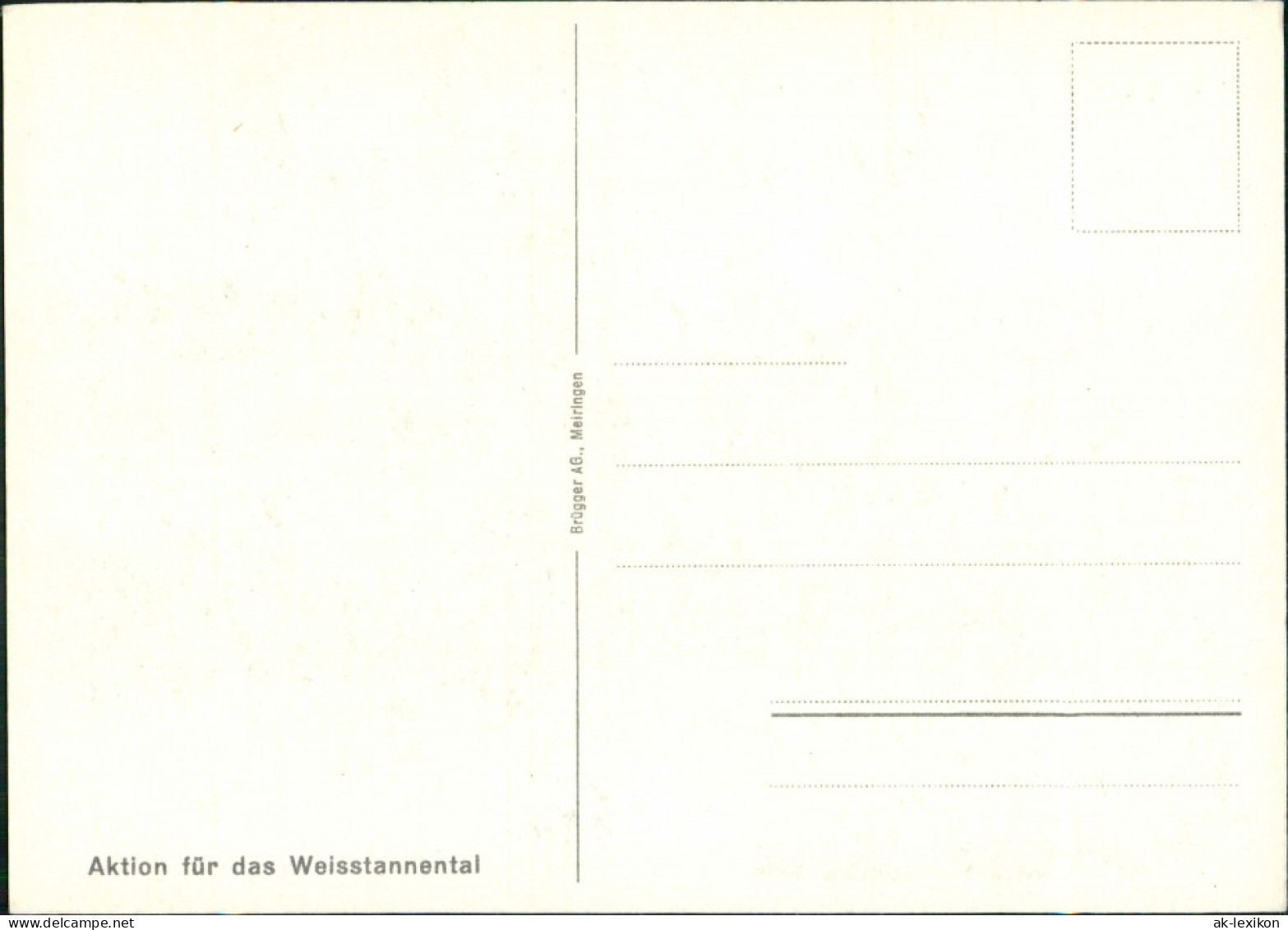 Ansichtskarte .Schweiz Aktion Für Das Weisstannental Scherzkarte Pakete 1965 - Other & Unclassified