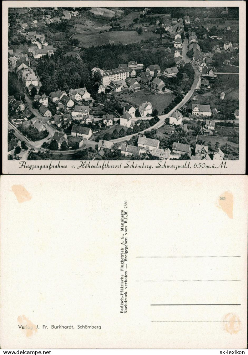 Ansichtskarte Schömberg (Schwarzwald) Luftbild 1934 - Schömberg