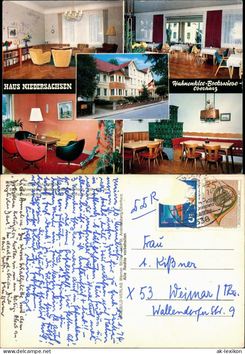 Hahnenklee-Goslar Unterkunft Pension Haus Niedersachsen Innen & Außen  1974 - Goslar