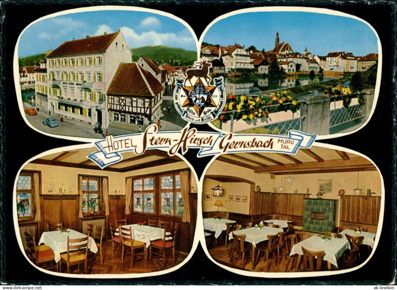 Gernsbach Hotel Stern Hirsch Murgtal Innen & Außenansichten 1960 - Gernsbach