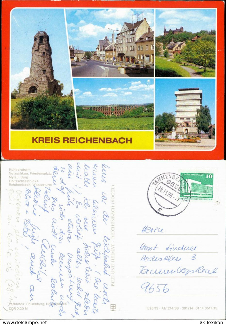 Reichenbach (Vogtland) Kuhbergturm, Netzschkau -   Göltzschtalbrücke 1982 - Reichenbach I. Vogtl.