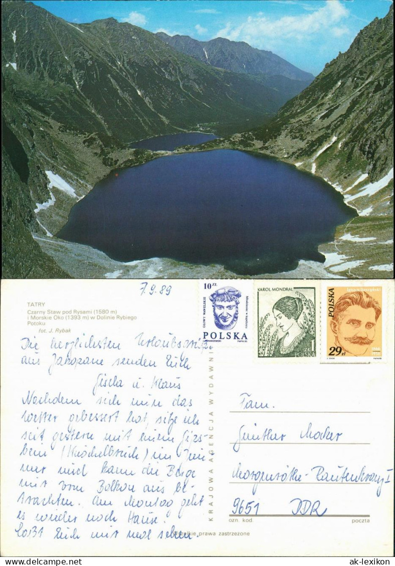 Brzegi-Bukowina Tatrzańska TATRY Czarny Staw Pod Rysami 1989 - Pologne