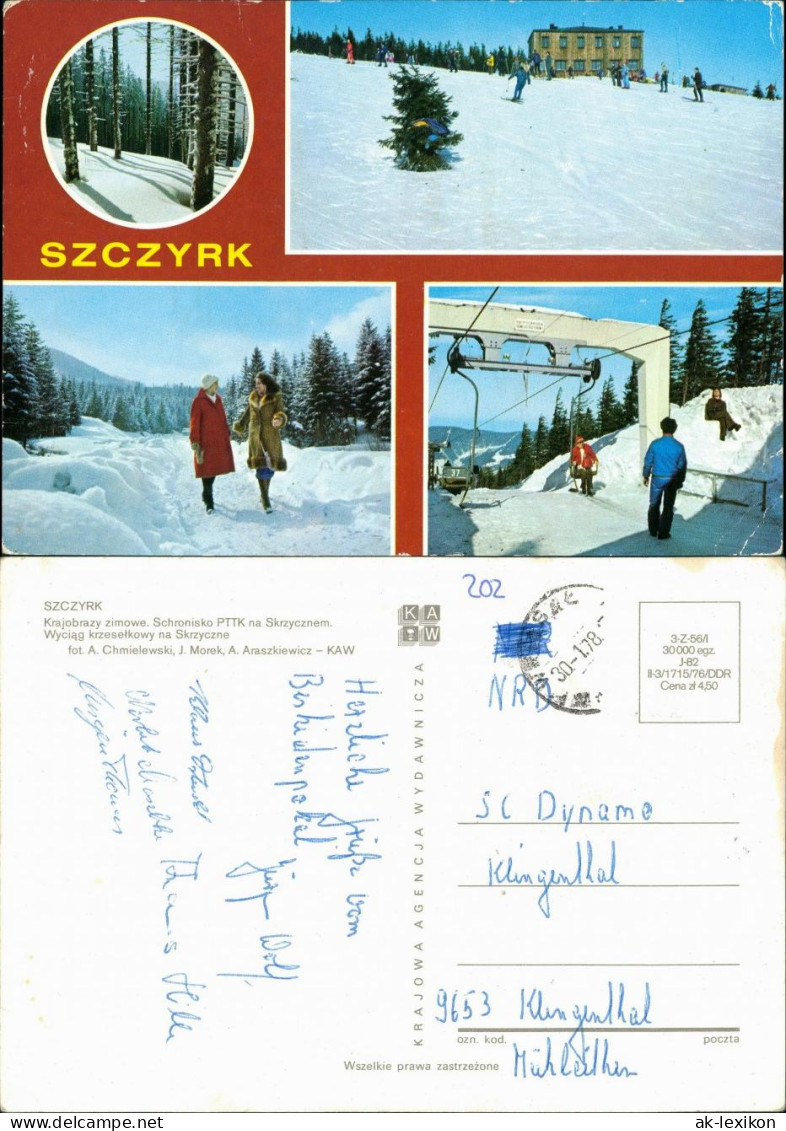 Schirk Szczyrk Schronisko PTTK Na Skrzycznem. Wyciąg Krzesełkowy 1976 - Schlesien