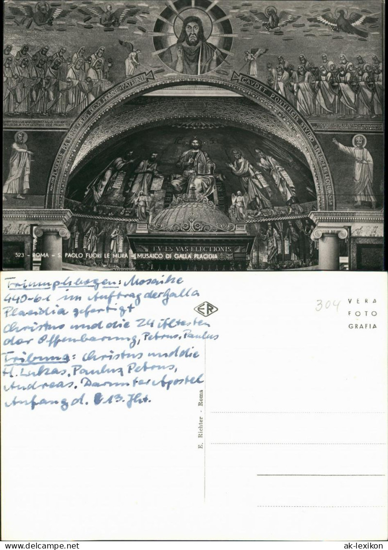 Cartoline Rom Roma SPAOLO FUORI LE MURA MUSAICO DI GALLA PLACIONADO 1962 - Other & Unclassified