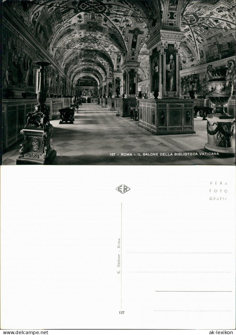 Postcard Vatikanstadt Rom Il Salone Della Biblioteca Vaticana 1950 - Vatican