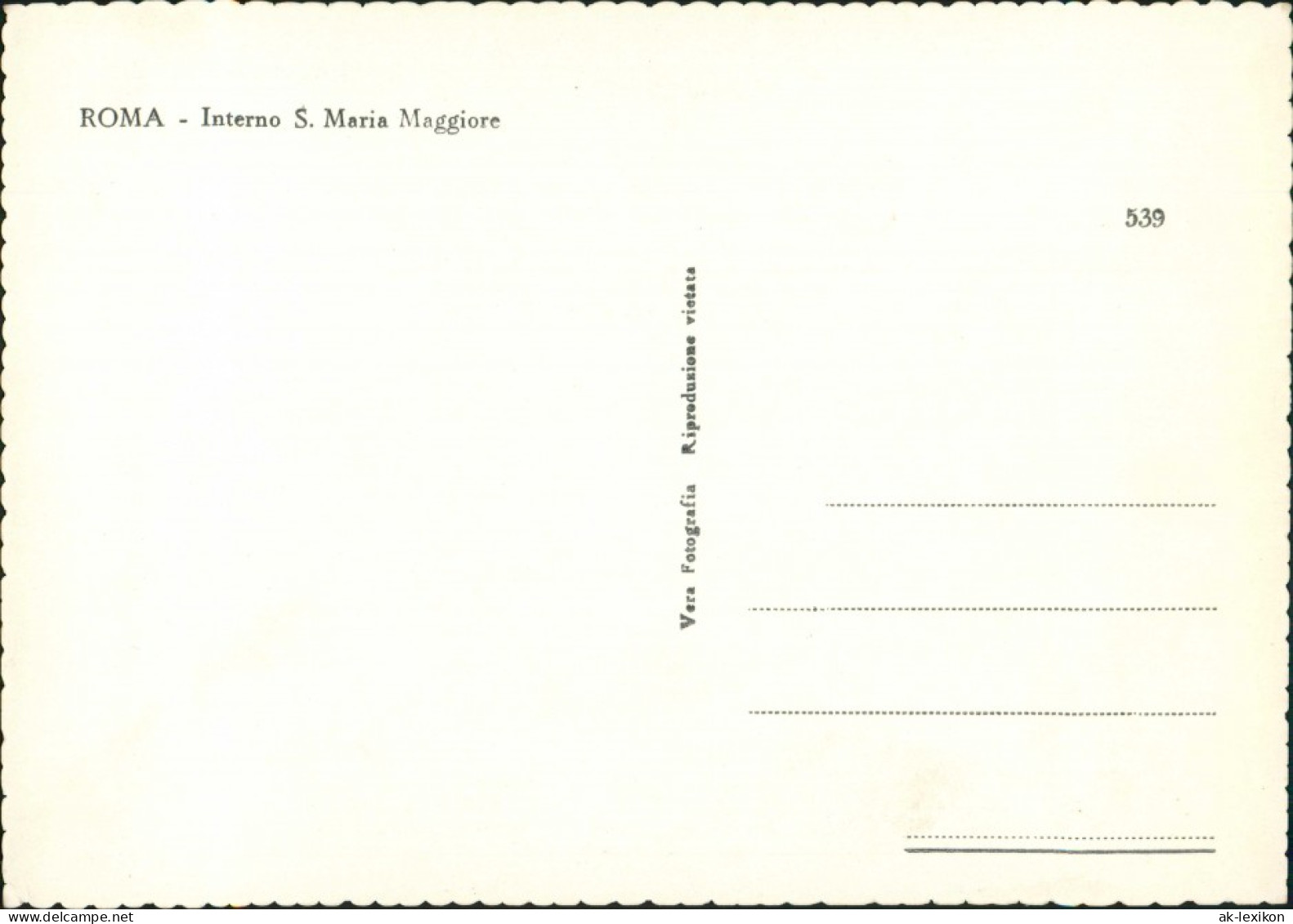 Cartoline Rom Roma Interno S. Maria Maggiore 1962 - Autres & Non Classés