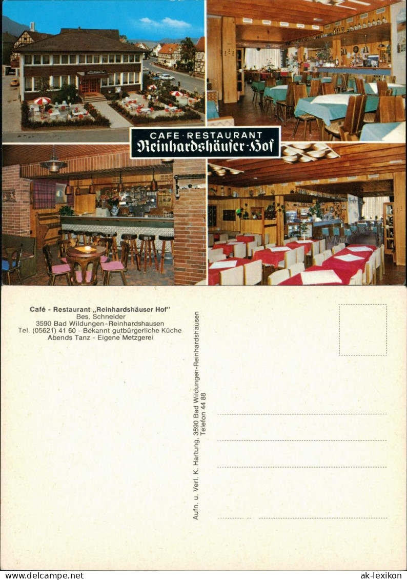 Bad Wildungen Café Restaurant Reinhardshäuser Hof Bes. Schneider 1970 - Bad Wildungen