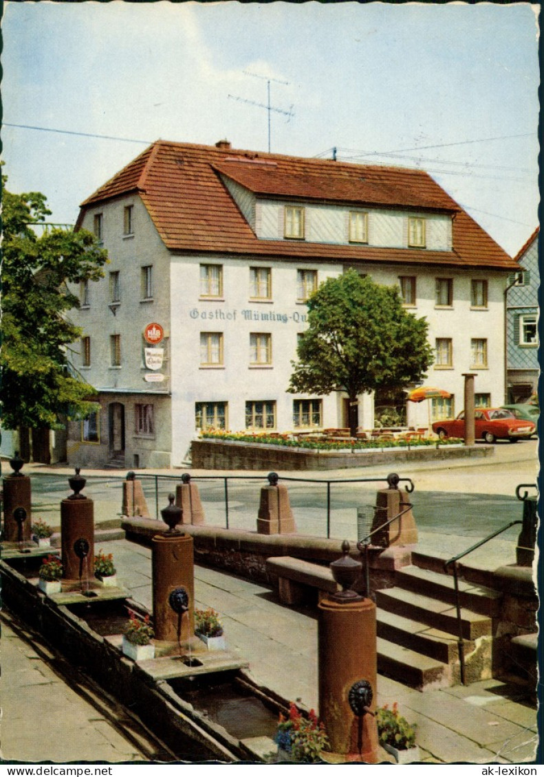 Beerfelden (Odenwald) GASTHOF Metzgerei Zur Mümlingquelle Bes. H. Hoff 1964 - Other & Unclassified