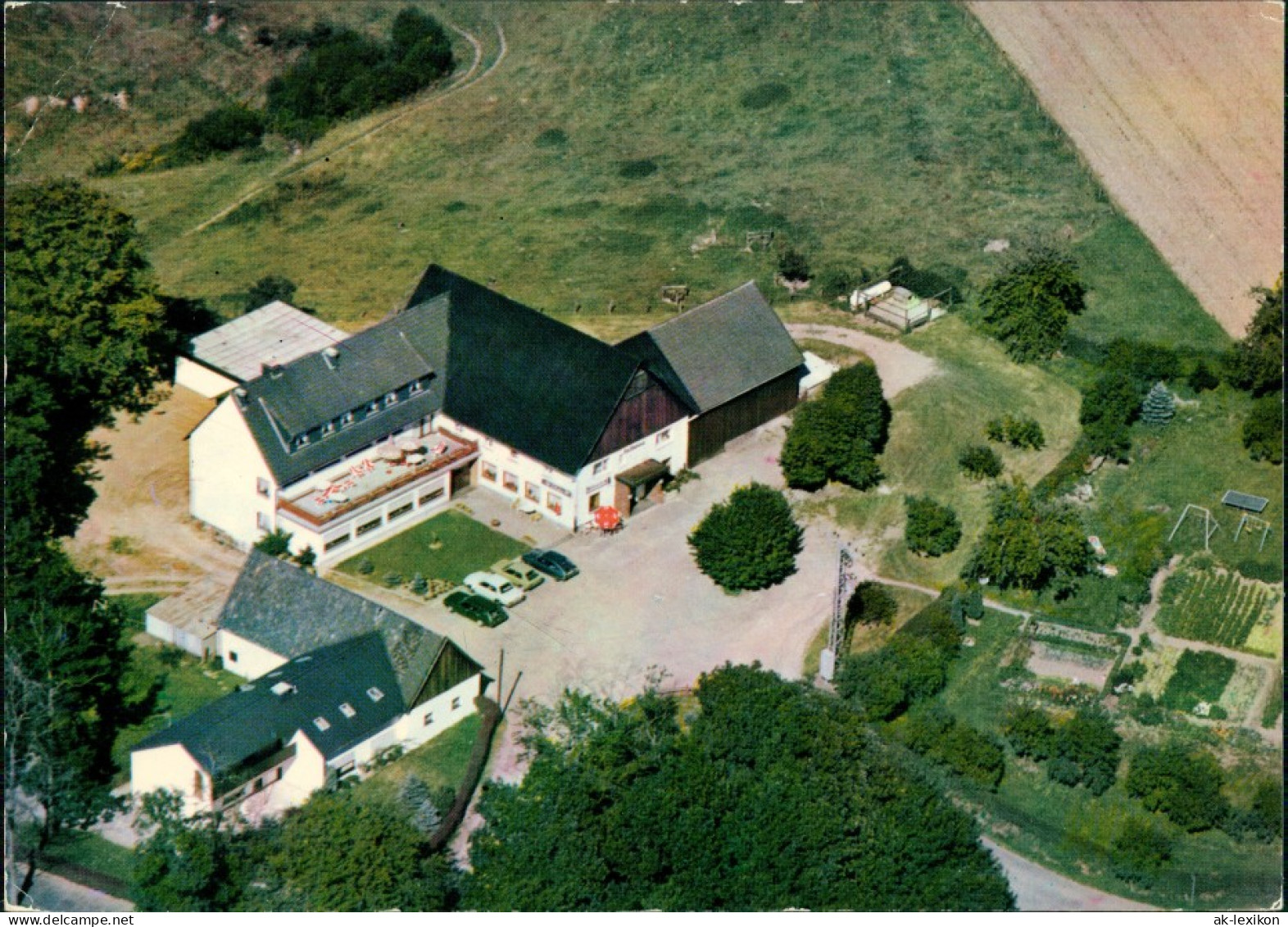 Attendorn Hotel-Pension Hof Roscheid Inh. Luke Ortsteil Roscheid Luftbild 1978 - Attendorn