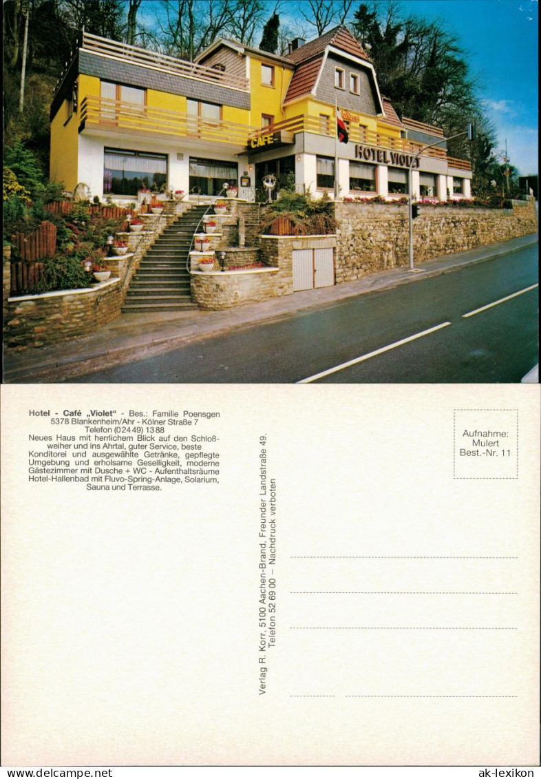 Blankenheim (Ahr) Hotel Café Violet Bes.: Fam. Poensgen, Kölner Straße 7 1970 - Sonstige & Ohne Zuordnung