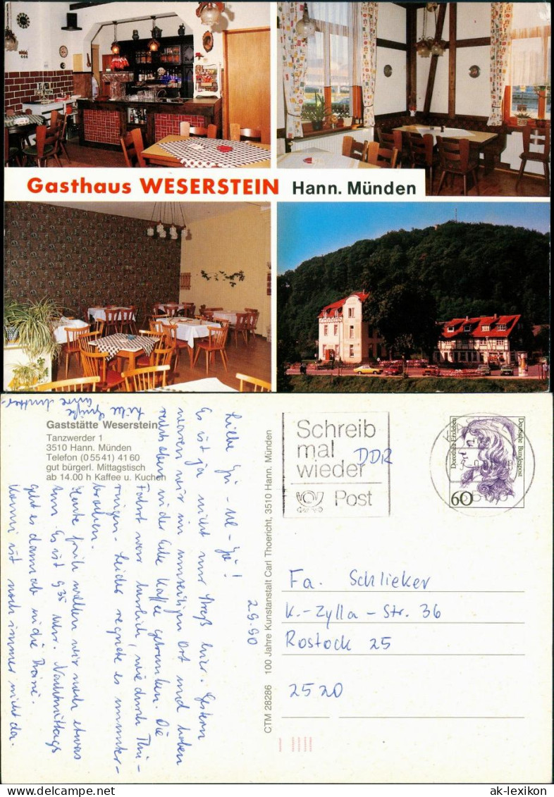 Hannoversch Münden Hann. Münden Gasthaus Gaststätte Weserstein  1990 - Hannoversch Münden