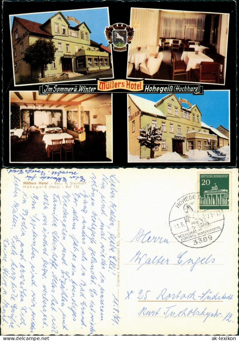 Hohegeiß-Braunlage Müller`s Hotel Hochharz Innenansichten & Außen 1971 - Braunlage