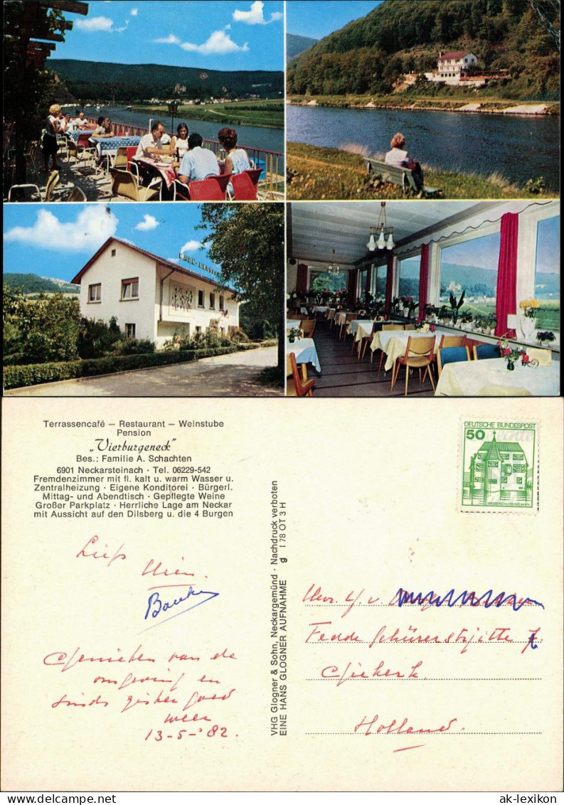 Neckarsteinach Terrassencafé Restaurant Weinstube Pension Vierburgenede 1970 - Other & Unclassified