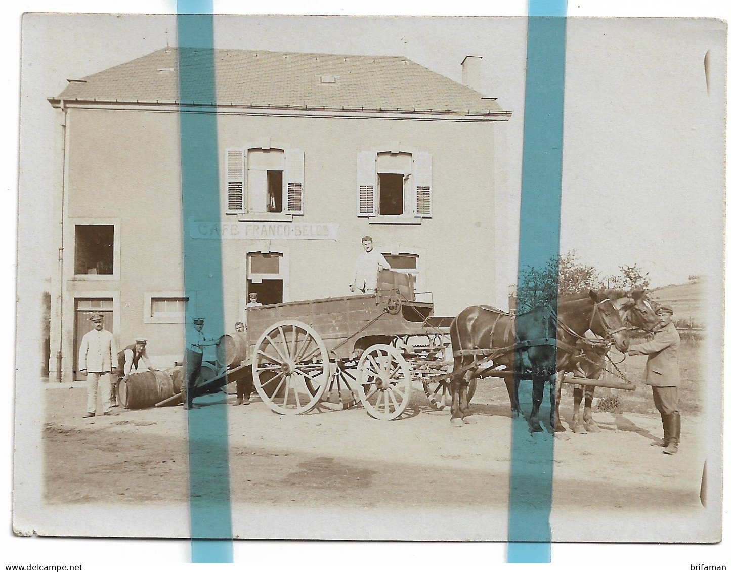 55 MEUSE ECOUVIEZ Canton MONTMEDY CAFE FRANCO BELGE  CARTE PHOTO ALLEMANDE MILITARIA 1914/1918 WW1 WK1 - Other & Unclassified