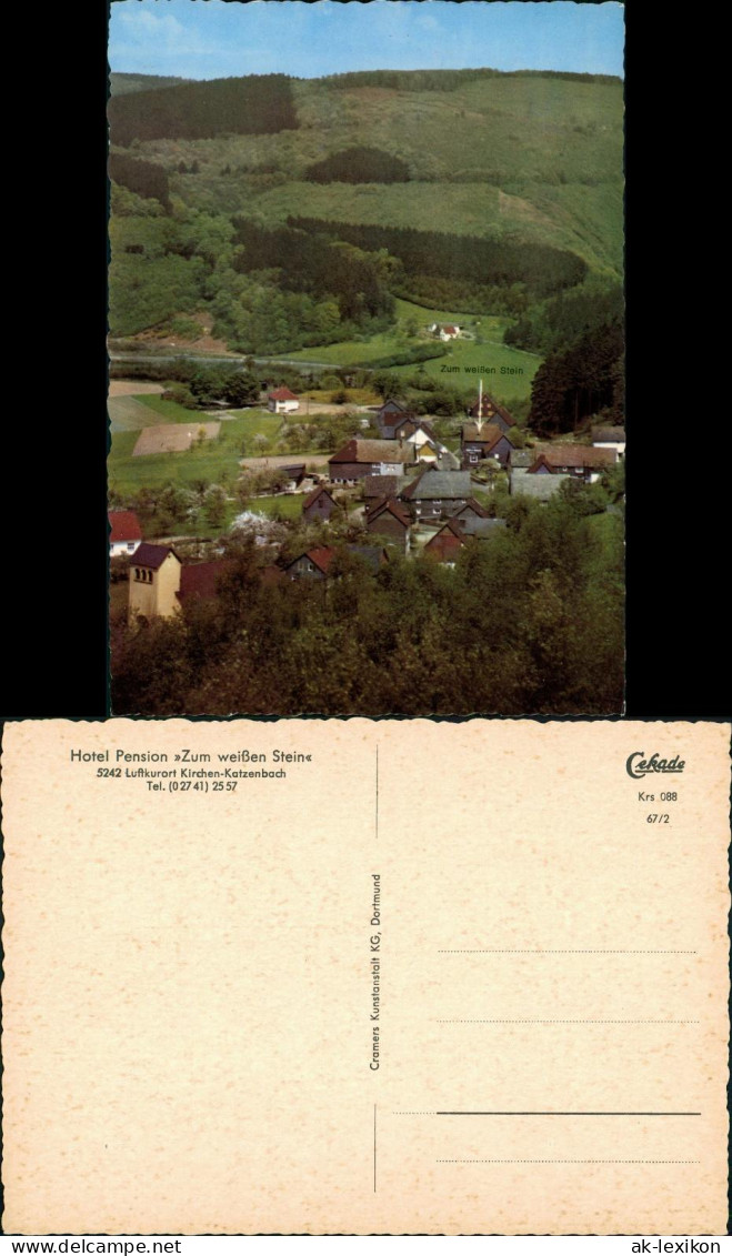 Kirchen-Katzenbach Panorama Ansicht Blick Zum Hotel Zum Weißen Stein 1967 - Other & Unclassified