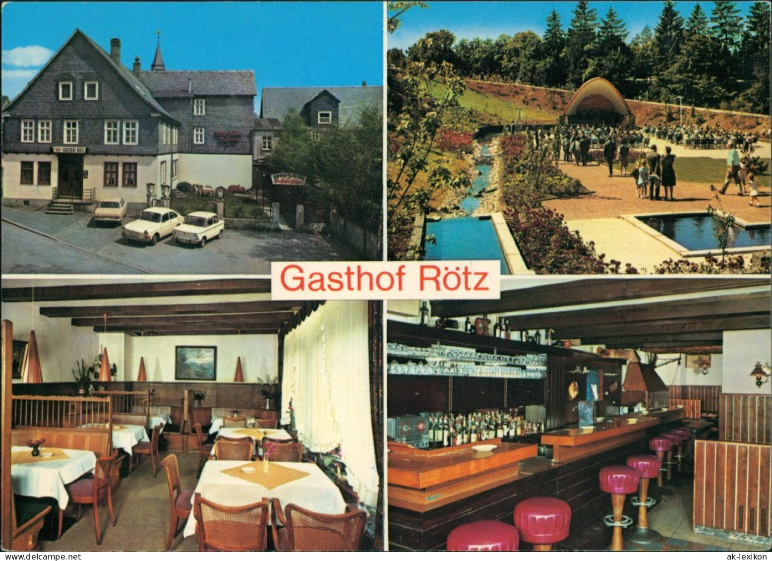 Ansichtskarte Winterberg GASTHOF PENSION RÖTZ Innenansichten & Außen 1977 - Winterberg