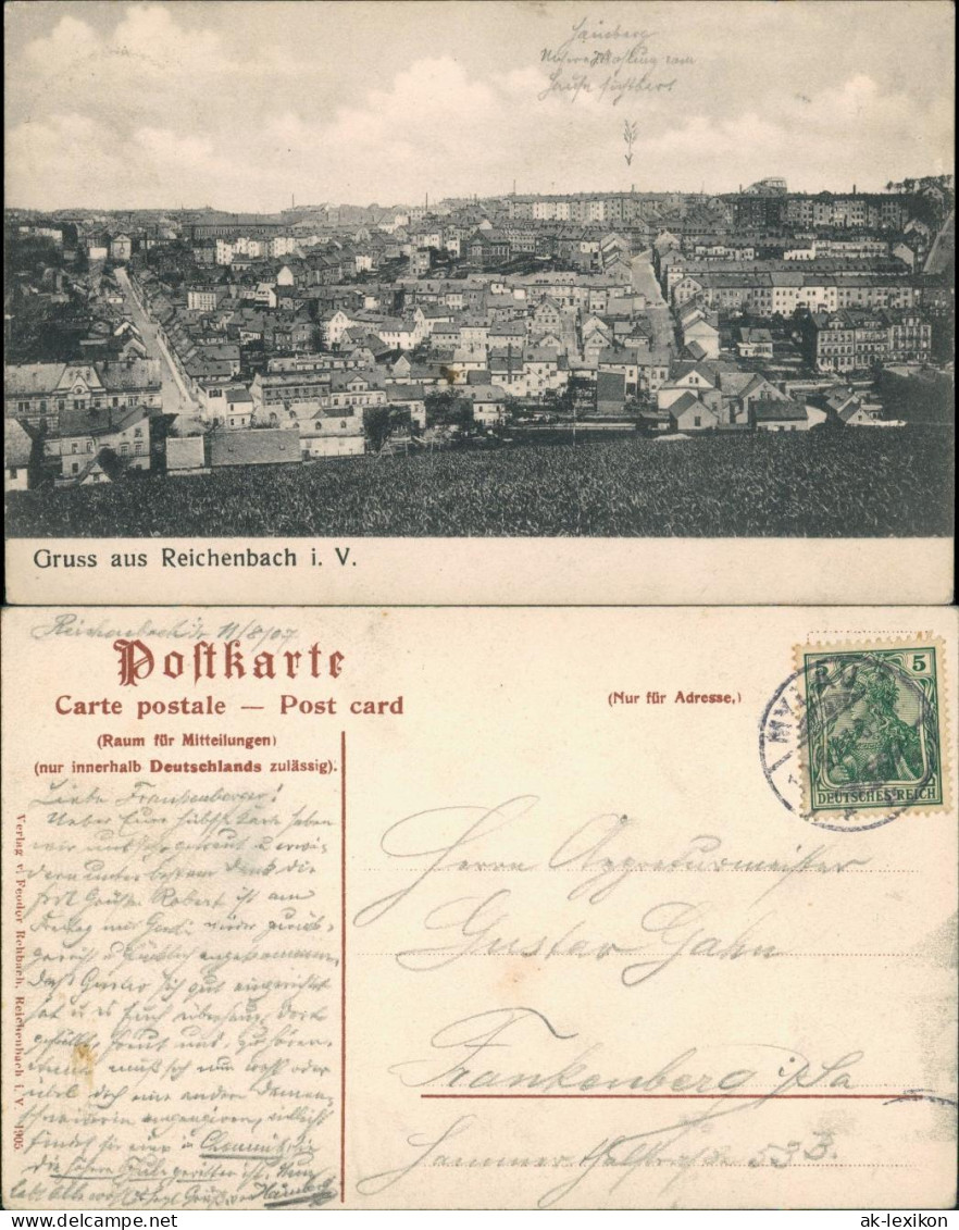 Ansichtskarte Reichenbach (Vogtland) Stadtpartie 1912 - Reichenbach I. Vogtl.