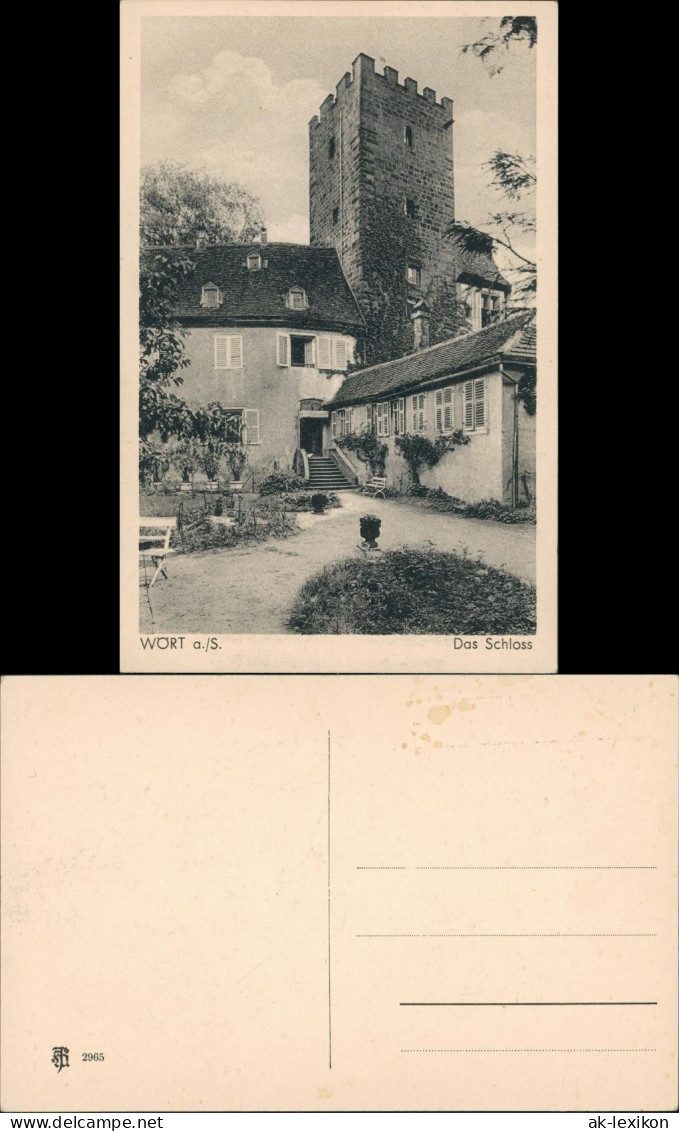 CPA Wörth An Der Sauer Wœrth Schloss - Schlosshof 1923 - Wörth