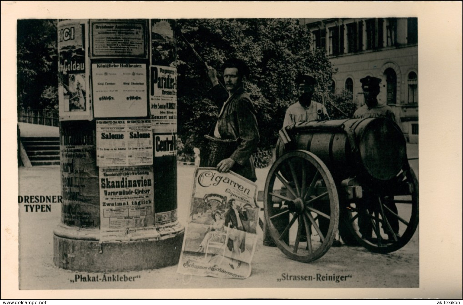 Dresden Dresdner Typen Plakatkleber Strassenreiniger 1925/1995 REPRO - Dresden